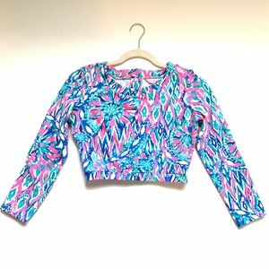 Lilly Pulitzer Long Sleeve Crop Top Size: Small